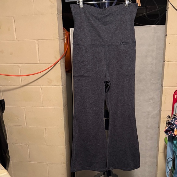 aerie Pants - Aerie Blue and Black Flare Pants